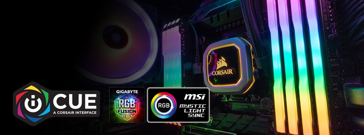 CORSAIR Vengeance RGB Pro 32GB (2 x 16GB) 288-Pin PC RAM DDR4 3200